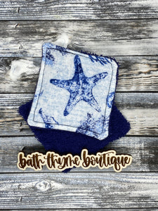 Blue Ocean Life on Navy Make-Up Remover Pads