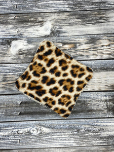 Brown Leopard Print on Cream Make-Up Remover Pads