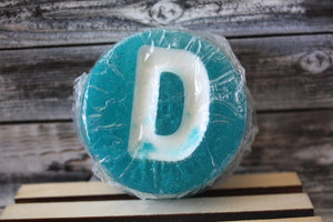 "D" Blue Personalized Soap