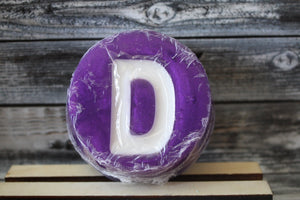 "D" Purple Personalized Soap