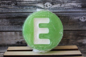 "E" Green Personalized Soap