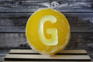 "G" Yellow Personalized Soap