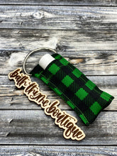 Green Buffalo Plaid Lip Balm Holder