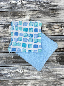 Shades of Blue Squares Make-Up Remover Pads